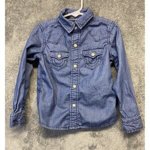 True Religion Georgia  4T Jean Denim Long Sleeve Shirt